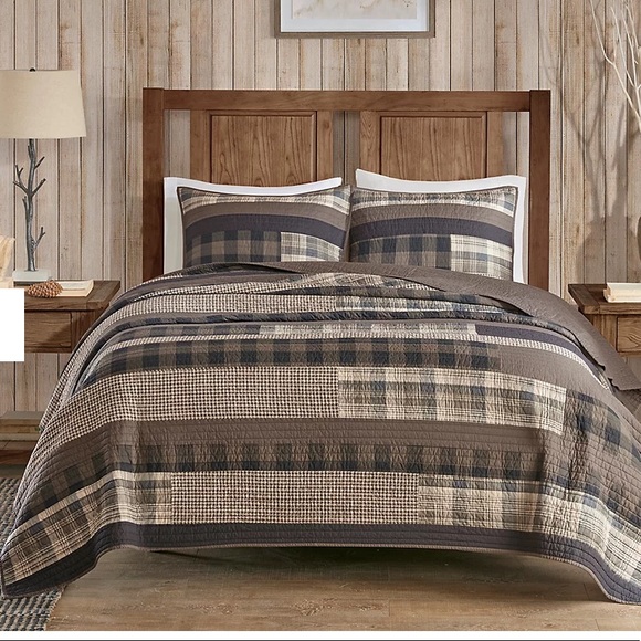 Woolrich Bedding Woolrich 3piece Winter Hills Plaid Quiltset New